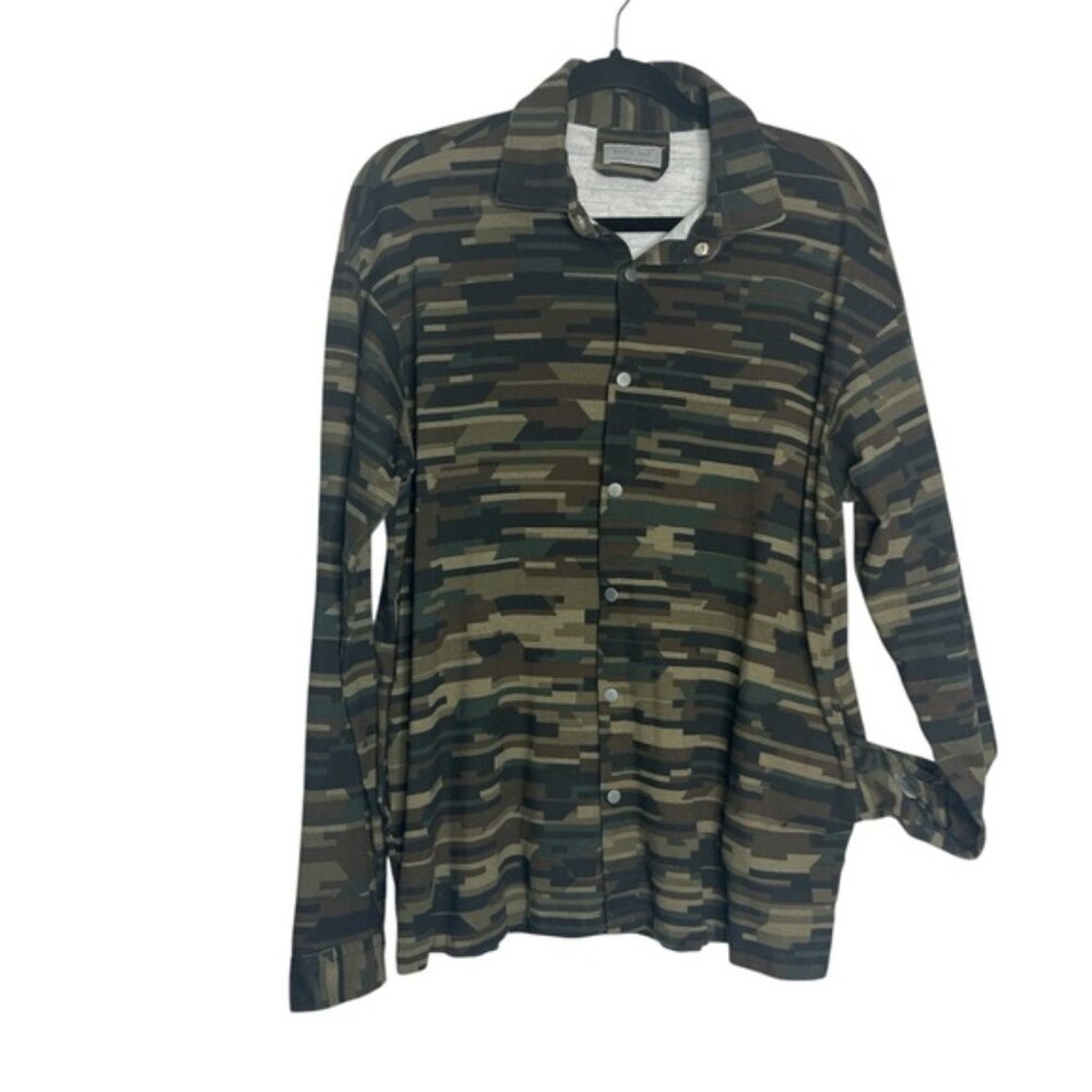 Zara Man Modern Camo Snap Button Shirt Jacket Shacket, size L